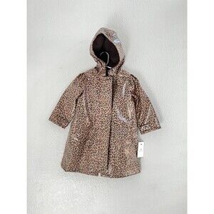 Something Navy leopard print rain coat